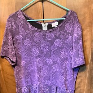 3x Lularoe Amelia  purple and floral